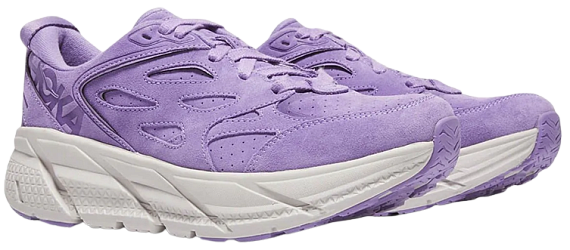 Кроссовки Hoka Clifton L Suede Chalk Violet/Lilac Ash - Фото 2 большая