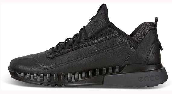 Кроссовки мужские Ecco Zipflex Black - Фото 2 большая