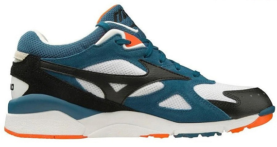 Кроссовки мужские Mizuno Sky Medal S Бел/Чер/Бирюз - Фото 5 большая