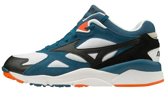 Кроссовки мужские Mizuno Sky Medal S Бел/Чер/Бирюз - Фото 6 большая