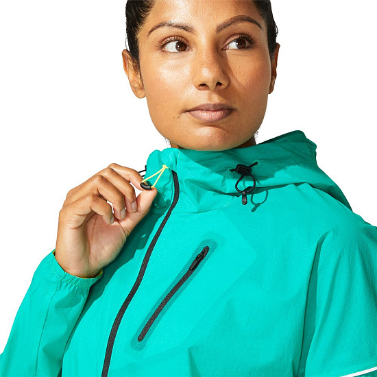Куртка женская ASICS Fujitrail Baltic Jewel - Фото 5 большая