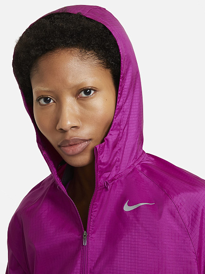 Куртка женская Nike Essential Run Division Red Plum/Cool Grey - Фото 3 большая