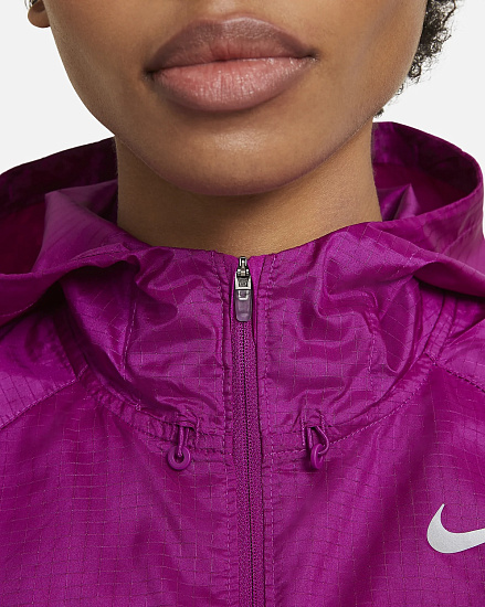 Куртка женская Nike Essential Run Division Red Plum/Cool Grey - Фото 4 большая