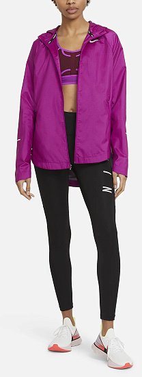 Куртка женская Nike Essential Run Division Red Plum/Cool Grey - Фото 7 большая