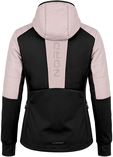Куртка женская Nordski Hybrid Hood 2.0 Soft Pink/Black - Фото 2 большая