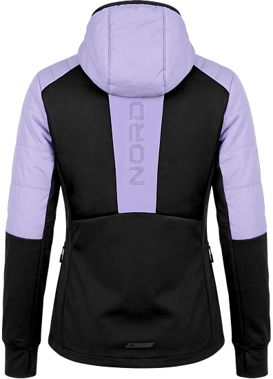 Куртка женская Nordski Hybrid Hood 2.0 Lavender/Black - Фото 2 большая
