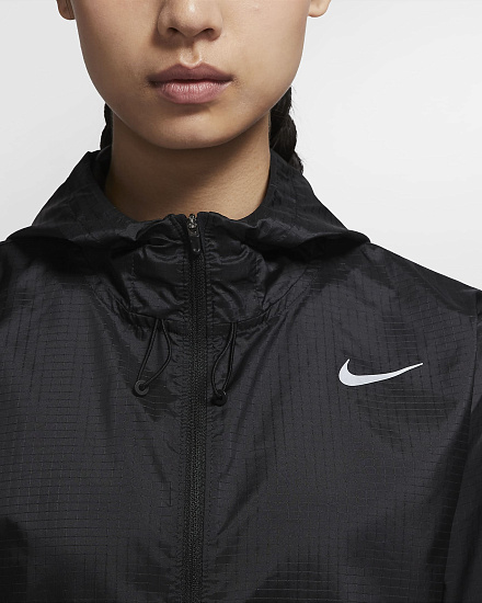 Куртка женская Nike Essential Black/Reflective Silver - Фото 5 большая