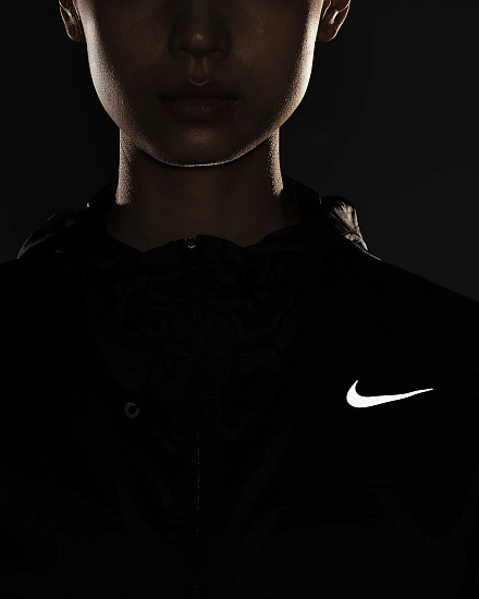 Куртка женская Nike Essential Black/Reflective Silver - Фото 11 большая
