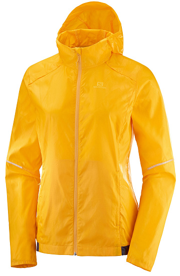 Куртка женская Salomon Agile Wind Print Hoodie Shaffron - Фото 1 большая