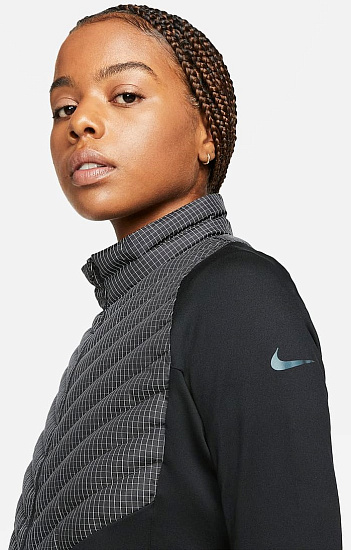 Куртка женская Nike Therma-FIT Run Division Black/Atomic Orange - Фото 5 большая