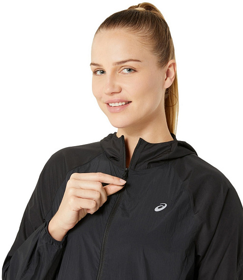 Куртка женская ASICS Road Packable Black - Фото 4 большая