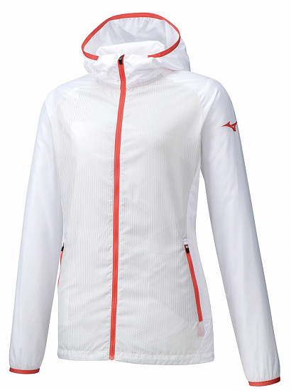 Куртка женская Mizuno Printed Hoody Бел - Фото 1 большая