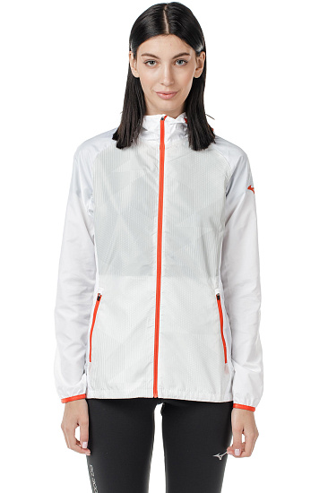 Куртка женская Mizuno Printed Hoody Бел - Фото 2 большая