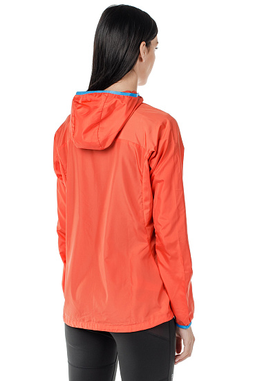 Куртка женская Mizuno Printed Hoody Корал - Фото 5 большая