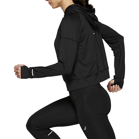 Куртка женская ASICS Thermopolis 1/2 Zip Ls Hoodie Performance Black - Фото 4 большая