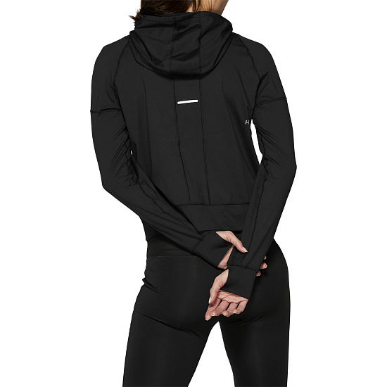 Куртка женская ASICS Thermopolis 1/2 Zip Ls Hoodie Performance Black - Фото 5 большая