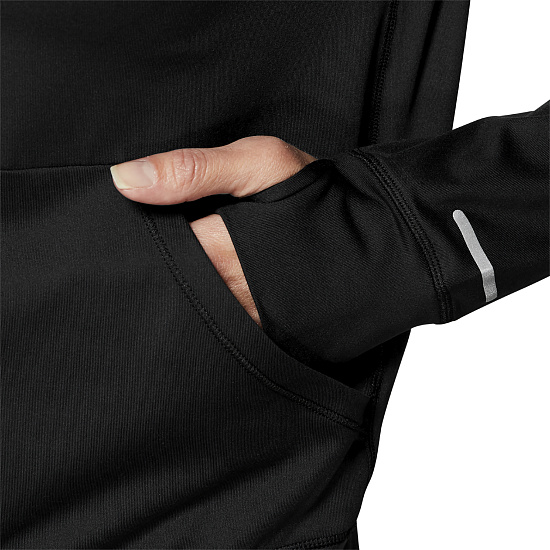 Куртка женская ASICS Thermopolis 1/2 Zip Ls Hoodie Performance Black - Фото 9 большая