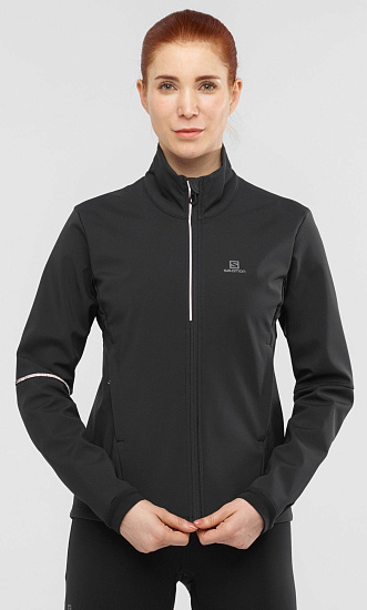 Куртка женская Salomon Agile Softshell Black - Фото 2 большая