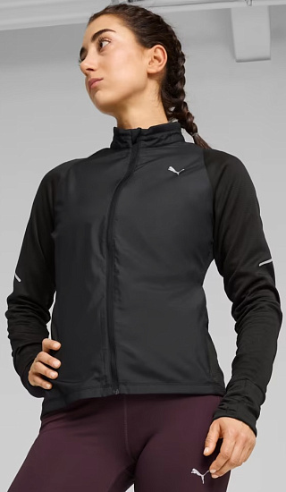 Куртка женская Puma Run Grid Black - Фото 2 большая