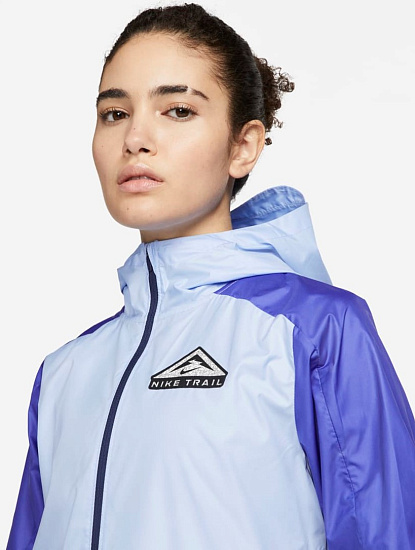 Куртка женская Nike Shield Trail Aluminium/Lapis/Midnight Navy/Black - Фото 4 большая