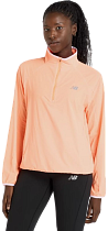 Куртка женская New Balance Ultra Light Half Zip Hot Mango