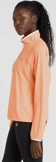 Куртка женская New Balance Ultra Light Half Zip Hot Mango - Фото 4 большая