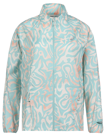 Куртка женская ASICS Road Lite-Show Packable Oasis Green/Multicolour - Фото 1 большая