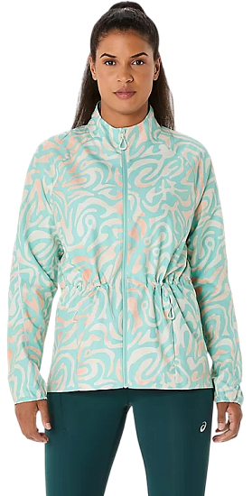 Куртка женская ASICS Road Lite-Show Packable Oasis Green/Multicolour - Фото 1 большая