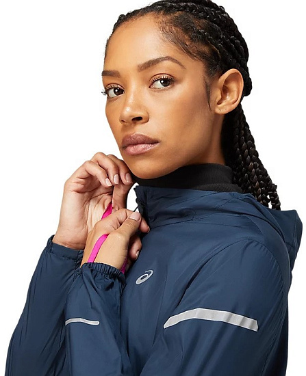 Куртка женская ASICS Lite-Show French Blue Heather/Performance Black - Фото 5 большая