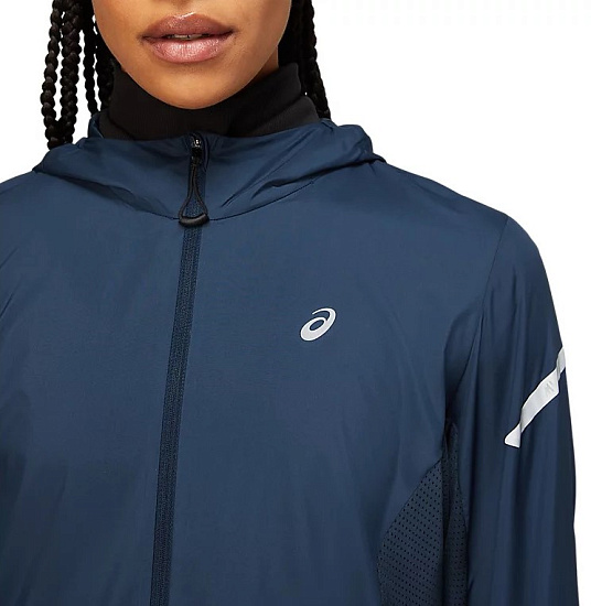 Куртка женская ASICS Lite-Show French Blue Heather/Performance Black - Фото 7 большая