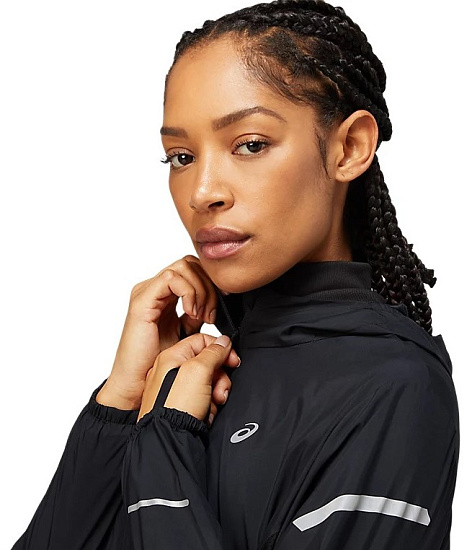 Куртка женская ASICS Lite-Show Black - Фото 5 большая