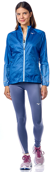 Куртка женская Mizuno Aero Federal Blue - Фото 2 большая