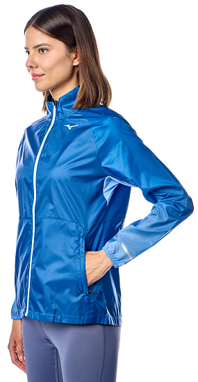 Куртка женская Mizuno Aero Federal Blue - Фото 3 большая