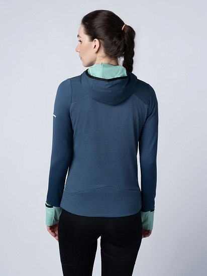 Куртка женская Mizuno Warmalite Hybrid Fz Wing Teal - Фото 9 большая