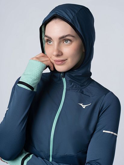 Куртка женская Mizuno Warmalite Hybrid Fz Wing Teal - Фото 10 большая