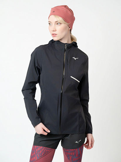 Куртка женская Mizuno Waterproof 20K Er Black - Фото 4 большая
