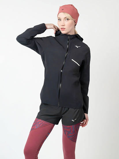 Куртка женская Mizuno Waterproof 20K Er Black - Фото 6 большая