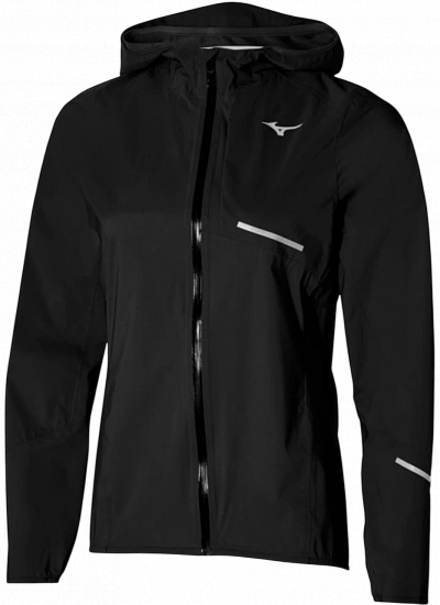 Куртка женская Mizuno Waterproof 20K Er Black - Фото 1 большая
