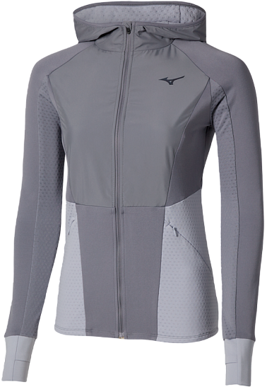 Куртка женская Mizuno Active Warm Hybrid Fz Quicksilver - Фото 1 большая