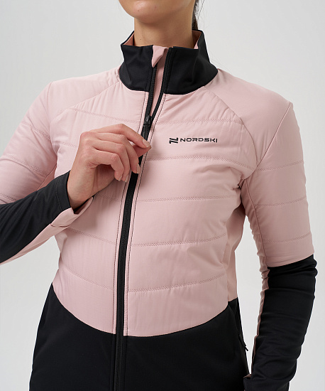 Куртка женская Nordski Hybrid Pro 2.0 Black/Soft Pink - Фото 3 большая