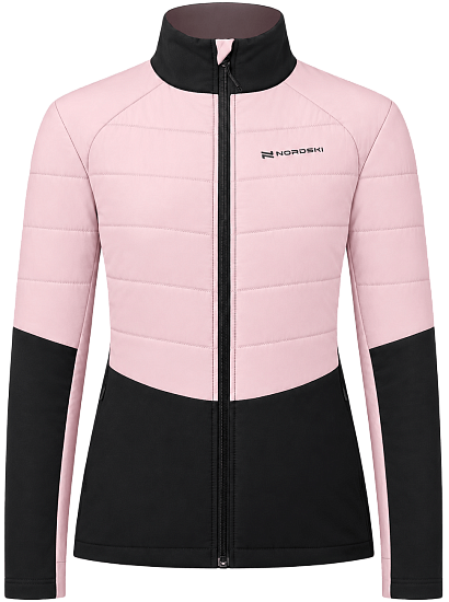 Куртка женская Nordski Hybrid Pro 2.0 Black/Soft Pink - Фото 1 большая