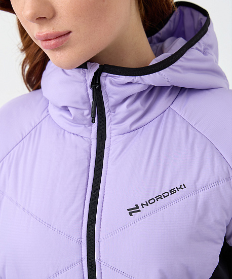 Куртка женская Nordski Hybrid Warm 2.0 Lavender/Black - Фото 5 большая
