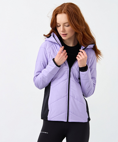 Куртка женская Nordski Hybrid Warm 2.0 Lavender/Black - Фото 7 большая