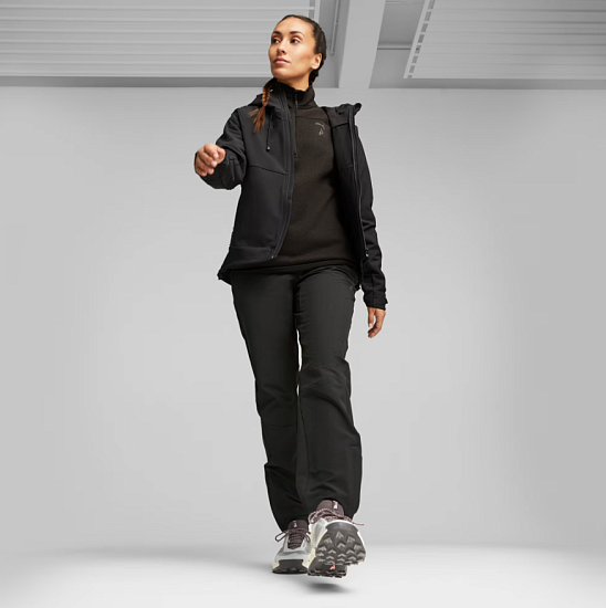 Куртка женская Puma Seasons Softshell Puma Black - Фото 4 большая