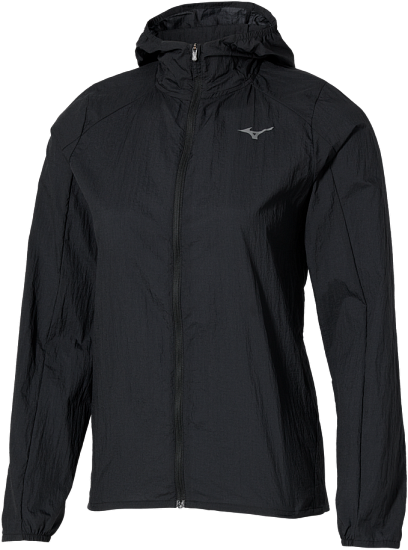 Куртка женская Mizuno Tech Light Hooded Black - Фото 1 большая