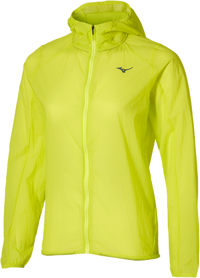 Куртка женская Mizuno Tech Light Hooded Lightning Yellow - Фото 1 большая