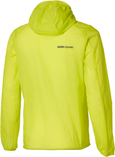Куртка женская Mizuno Tech Light Hooded Lightning Yellow - Фото 2 большая