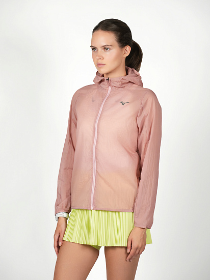 Куртка женская Mizuno Tech Light Hooded Rose Elegance - Фото 4 большая