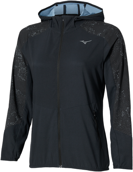 Куртка женская Mizuno Active Alpha Hooded Black - Фото 1 большая