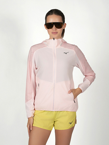 Куртка женская Mizuno Active Alpha Hooded Pinkesque - Фото 4 большая